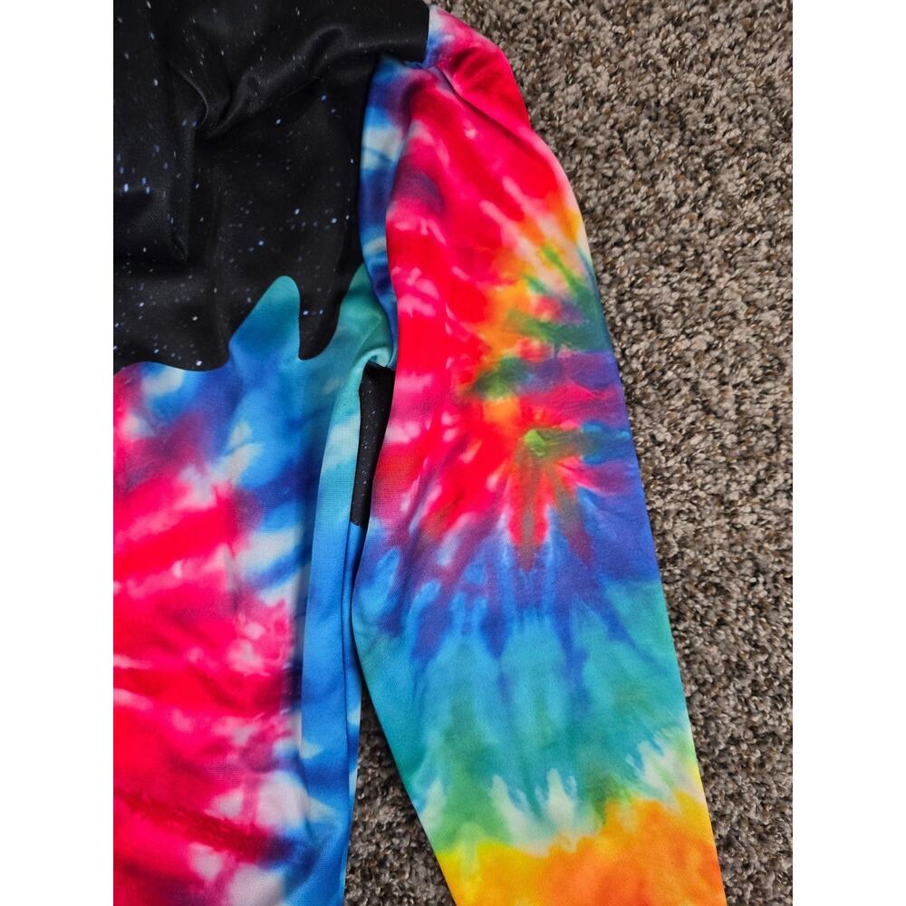 Great Wolf Lodge Kids Sz XL Hoodie Tie Dye Paint Can Wolf Print Rainbow - Picture 3 of 6